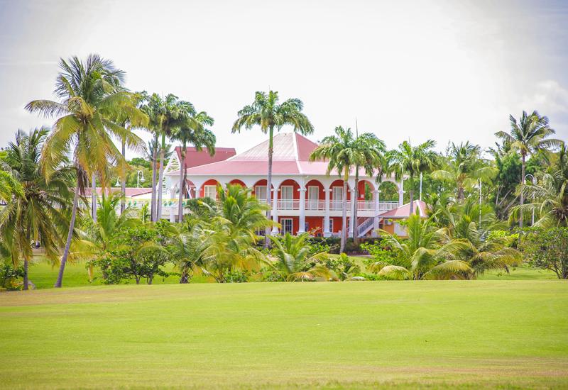 Guadeloupe. Golf international de Saint-François. Le club house